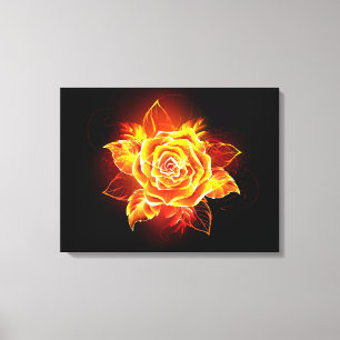 Impressão Em Tela Blooming Fire Rosa