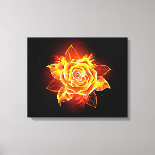 Impressão Em Tela Blooming Fire Rosa