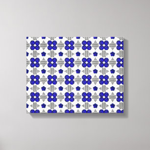 Impressão Em Tela Blue Cross Motif