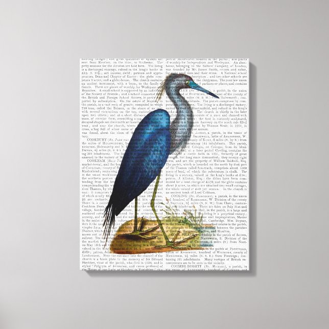 Impressão Em Tela Blue Heron (Frente)