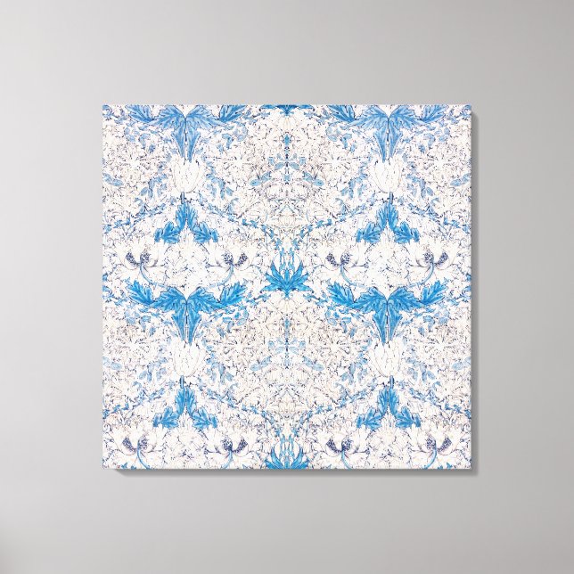 Impressão Em Tela Blue Honeysuckle (por William Morris) (Frente)