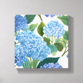 Impressão Em Tela Blue Hydrangeas | Linda Floral Bush