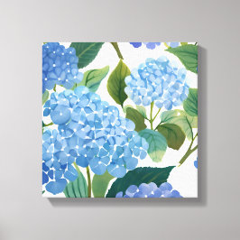 Impressão Em Tela Blue Hydrangeas | Linda Floral Bush