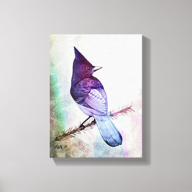 Impressão Em Tela Blue Jay por Aleta (Frente)