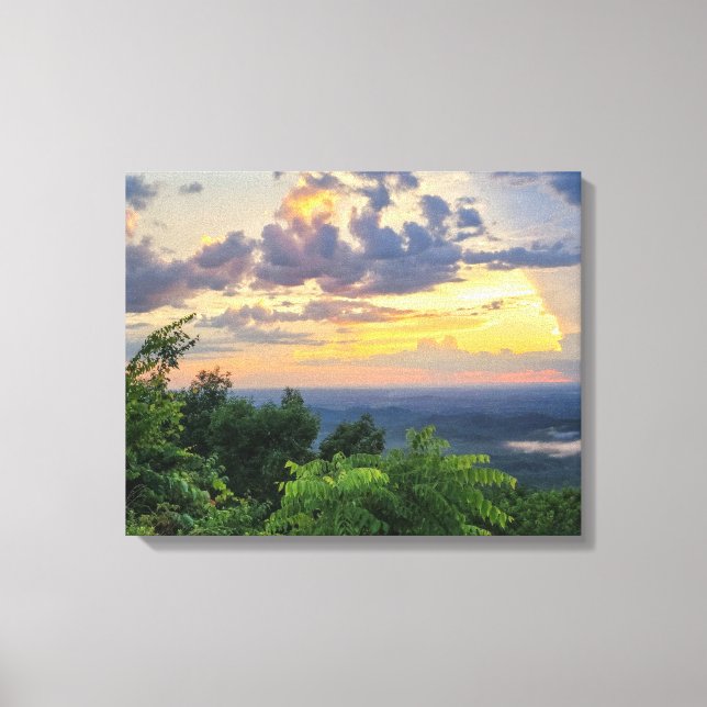 Impressão Em Tela Blue Ridge Parkway - Mountain Sunset 1 (Frente)