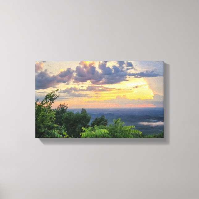 Impressão Em Tela Blue Ridge Parkway - Mountain Sunset 1 (Frente)