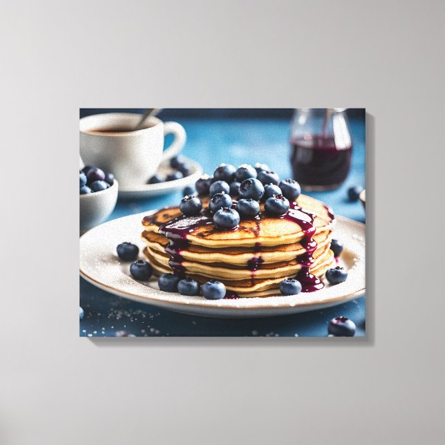 Impressão Em Tela Blueberry Pancakes (Frente)