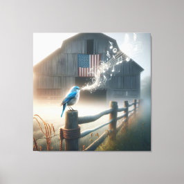 Impressão Em Tela Bluebird cantando uma canção