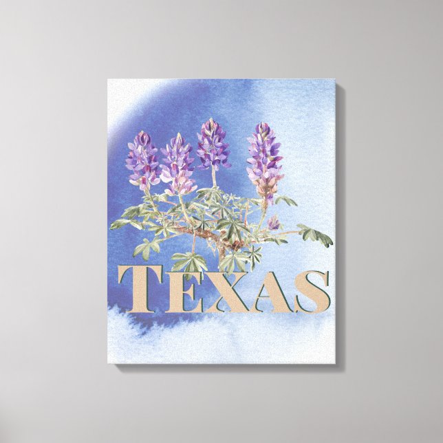 Impressão Em Tela Bluebonnet 2 do Texas Botânico (Frente)