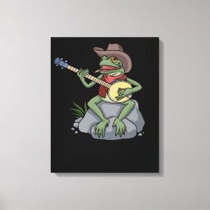 Impressão Em Tela Bluegrass Banjo - Sapo country Music Gift Banjo