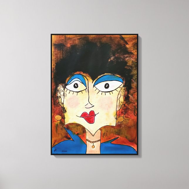 Impressão Em Tela Blusa azul (Frente)