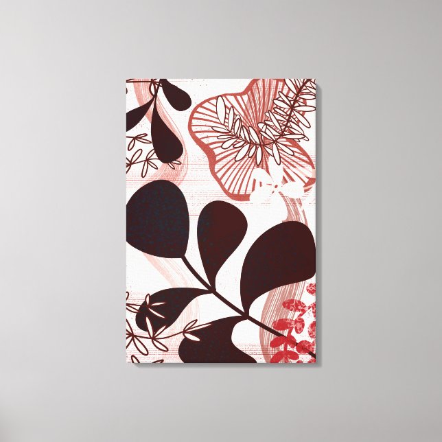 Impressão Em Tela Blush Horizon – Botânica Abstrata Moderna (Frente)