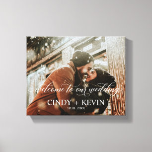 Impressão Em Tela Boa vinda a nosso noivo feito sob encomenda da