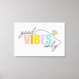 Impressão Em Tela Boas Vibes Apenas Arco-Íris