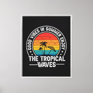 Impressão Em Tela Boas Vibrações Ondas Tropicais de Verão-64107