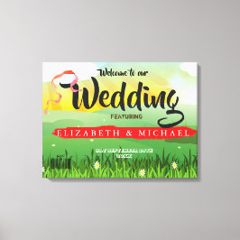 Impressão Em Tela Boas-vindas Festival Russo Moderno Casamento