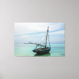 Impressão Em Tela Boat in The Paradise - Haitian Caribbean
