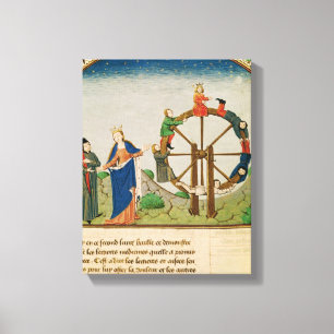 Impressão Em Tela Boethius com a roda da fortuna