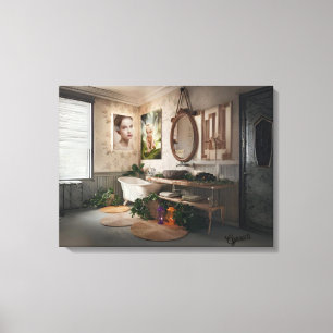 Impressão Em Tela Bohemian Bath Bliss - Fada e Legância Feminina"