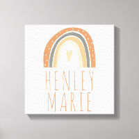 Bohemian Terracotta Rainbow Nursery Baby Name