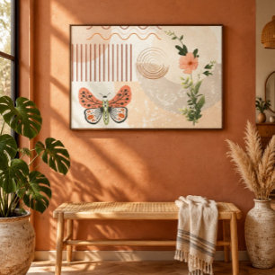 Impressão em Tela Boho Botânico 91x61 cm