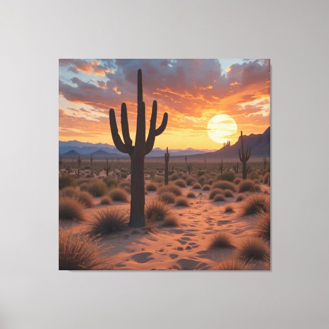 Impressão Em Tela Boho Desert Sunset (Frente)