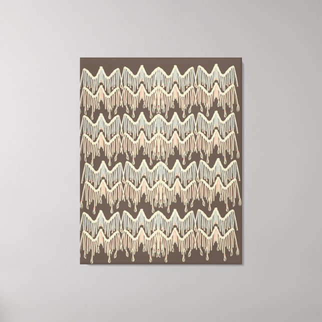 Impressão Em Tela Boho Macrame Pinting Doodle Art (Frente)