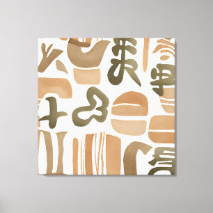 Impressão Em Tela Boho Rock Leaf Estilo de Arte Botânica Simples Mod