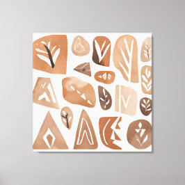 Impressão Em Tela Boho Rock Leaf Estilo de Arte Botânica Simples Mod