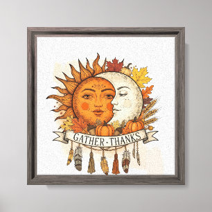 Impressão Em Tela Boho Wall Art de Ação de Graças - Sun Rustic & Moo