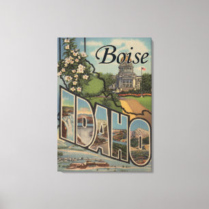 Impressão Em Tela Boise, letra ScenesBoise de IdahoLarge,