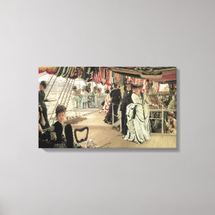 Impressão Em Tela Bola a Bordo por James Tissot, Arte Vitoriano