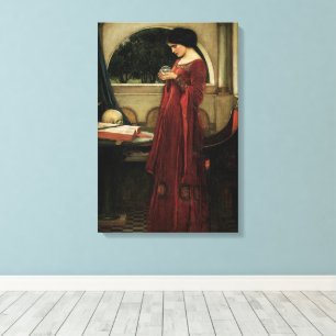Impressão Em Tela Bola de cristal pelo Waterhouse, arte do Victorian