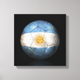 Impressão Em Tela Bola de futebol argentina gasta do futebol de