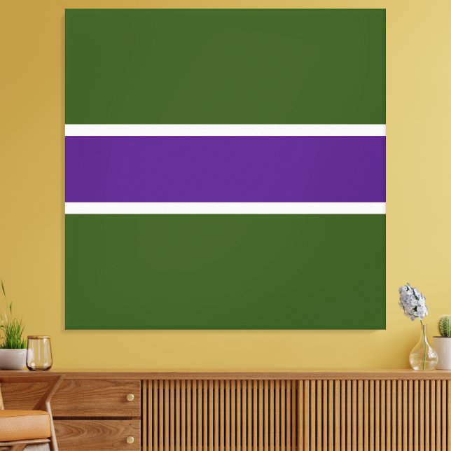 Impressão Em Tela Bold Athletic Roxo Floresta Verde (Insitu(Sala de estar))
