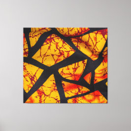 Impressão Em Tela Bold Geometric African Wax Print Fabric - Gold, Re