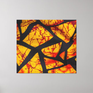 Impressão Em Tela Bold Geometric African Wax Print Fabric - Gold, Re