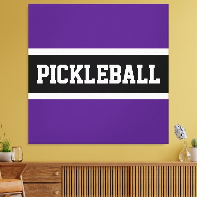 Impressão Em Tela Bold Purple Sports Letters PICKLEBALL (Insitu(Sala de estar))