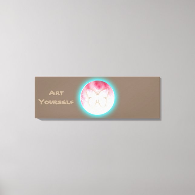 Impressão Em Tela Bolhas de Borboleta (Frente)