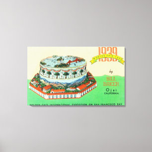 Impressão Em Tela Bolo da feira de 1939 mundos pelo padeiro de Bill