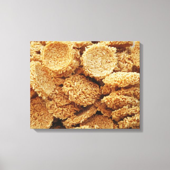 Impressão Em Tela Bolos de arroz encharcados ~ Comidas de doçarias a (Frente)