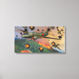 Impressão Em Tela Bomba G4M Betty do Japão executada