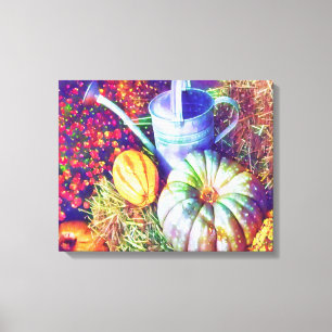 Impressão Em Tela Bombas E Flores De Queda Rústica