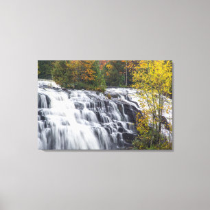 Impressão Em Tela Bond Falls no Outono Perto de Paulding, Michigan
