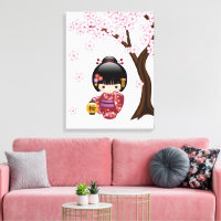 Boneca Kokeshi Sakura - Garota Geisha Japonesa Fof