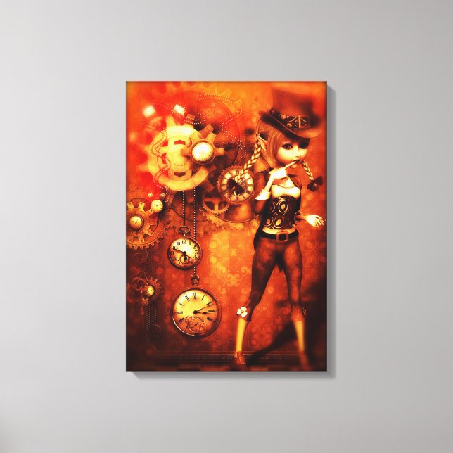 Impressão Em Tela Boneca Steampunk (Frente)