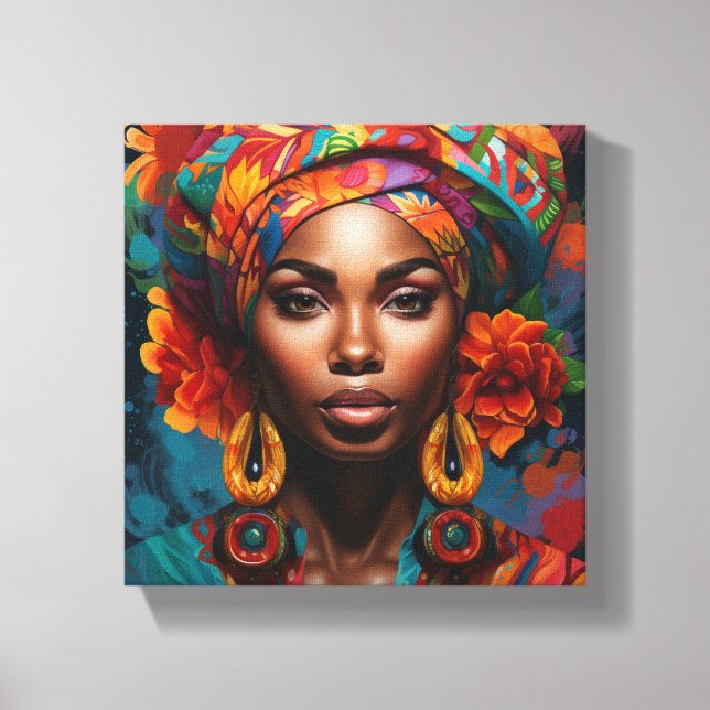 IMPRESSÃO EM TELA BONITA ARTE NEGRA DE PAREDE (Frente)