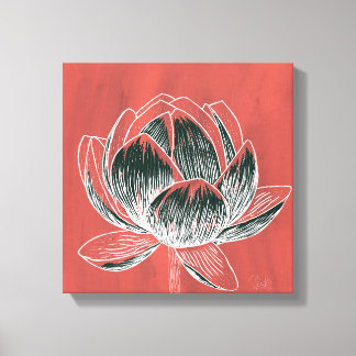 Impressão Em Tela Bonita design de flor Lotus n.o 4