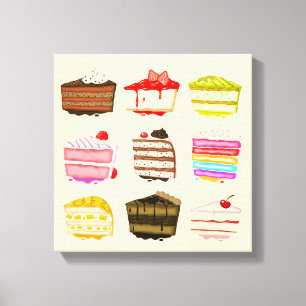 Impressão Em Tela Bonitinho faz bolo de aniversário crianças arte de