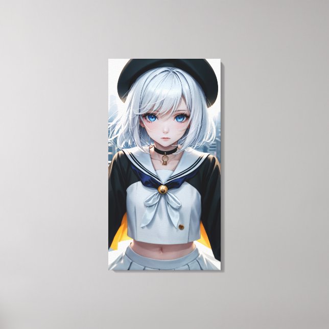 Impressão Em Tela Bonito Anime Art. (Frente)